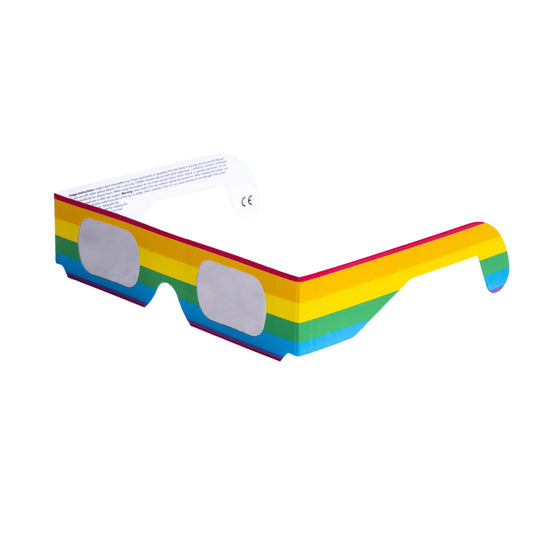 ISO ECLIPSE GLASSES, NASA APPROVED, MADE IN USA, 1-PACK RAINBOW